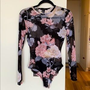Floral Bodysuit! See Through/Mesh